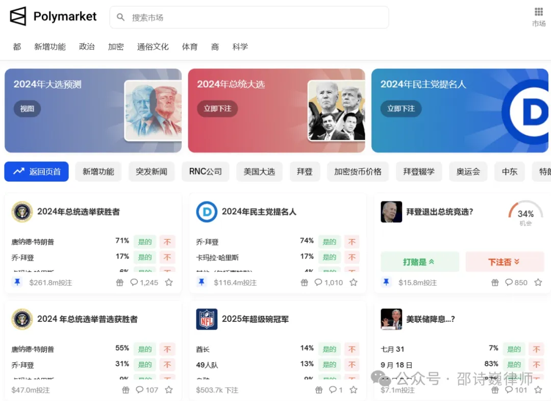 V神、特朗普都转发的加密预测市场平台Polymarket，面临着哪些监管风险？