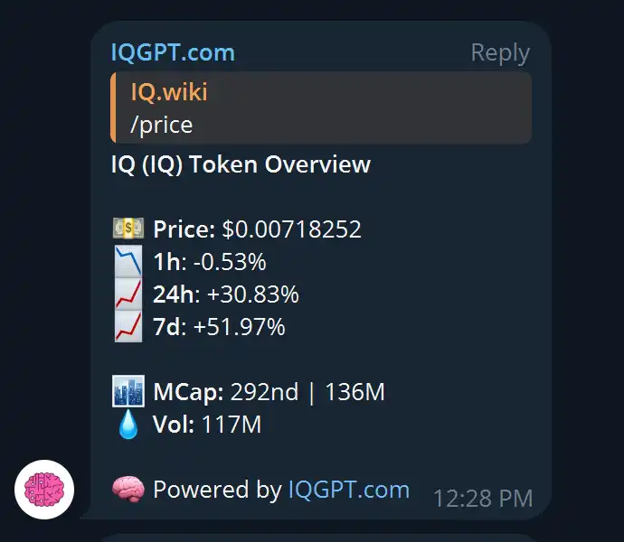 IQGPT刚刚宣布其已经超过100个集成和200万用户