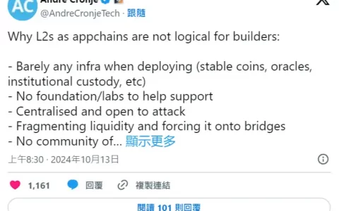 DeFi教父Andre Cronje锐评「Layer2没用」：只是浪费钱做重复的事
